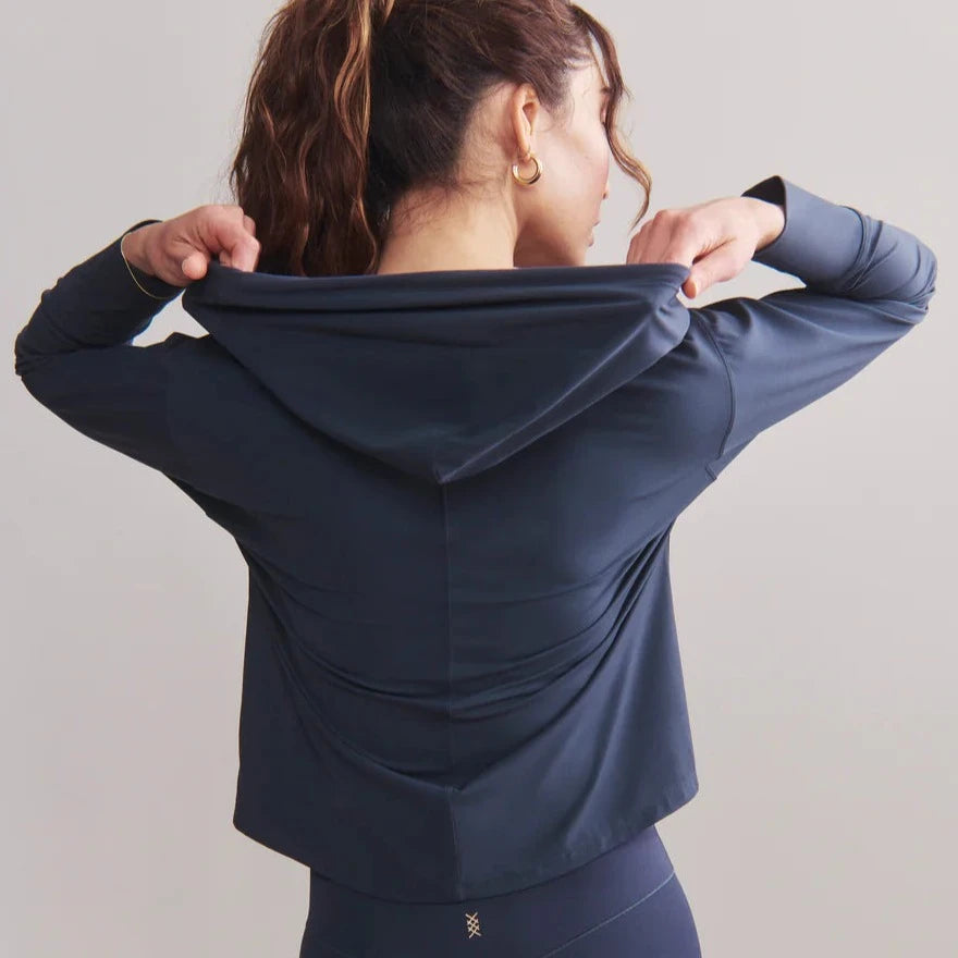 Rhone Serene Hoodie in Navy Blue