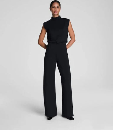 Mockneck Jumpsuit in Very Black - Baseline Social