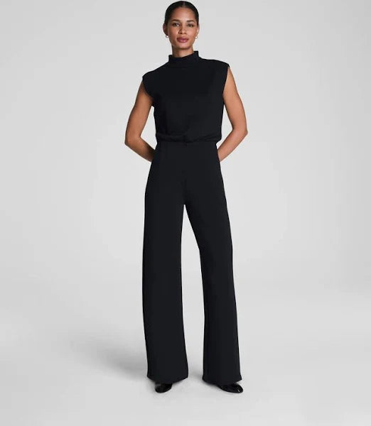 Mockneck Jumpsuit in Very Black - Baseline Social