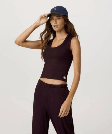 Halo Essential Scoop Tank in Raisin - Baseline Social