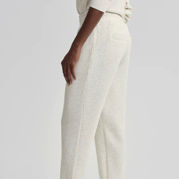 Varley The Slim Cuff Pant 27.5" in Ivory Marl Fleck