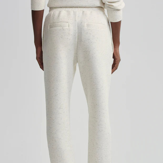 Varley The Slim Cuff Pant 27.5" in Ivory Marl Fleck