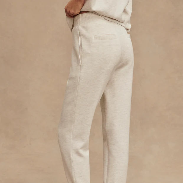 Varley The Slim Cuff Pant 25" in Ivory Marl