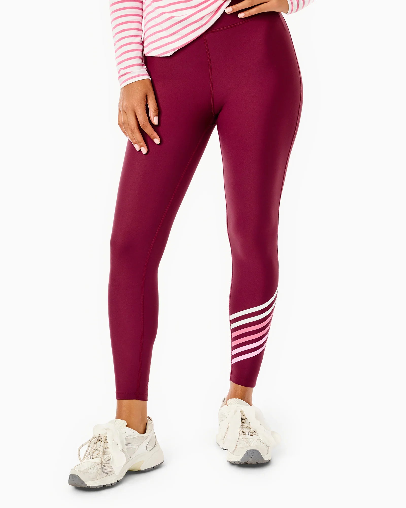 Addison Bay Spruce Legging in Lacquer/White/Rose/Bubblegum at Baseline Social
