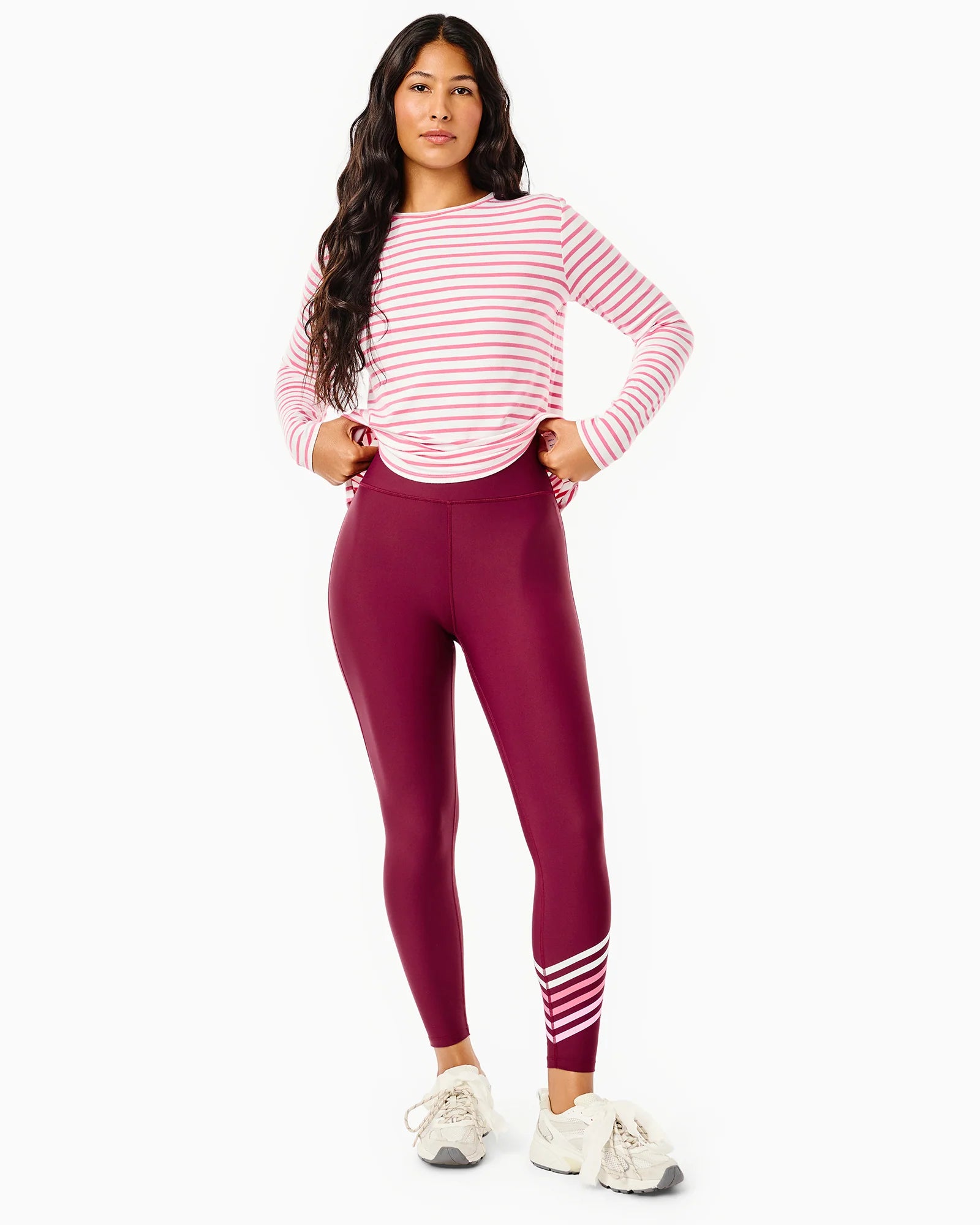 Addison Bay Spruce Legging in Lacquer/White/Rose/Bubblegum at Baseline Social