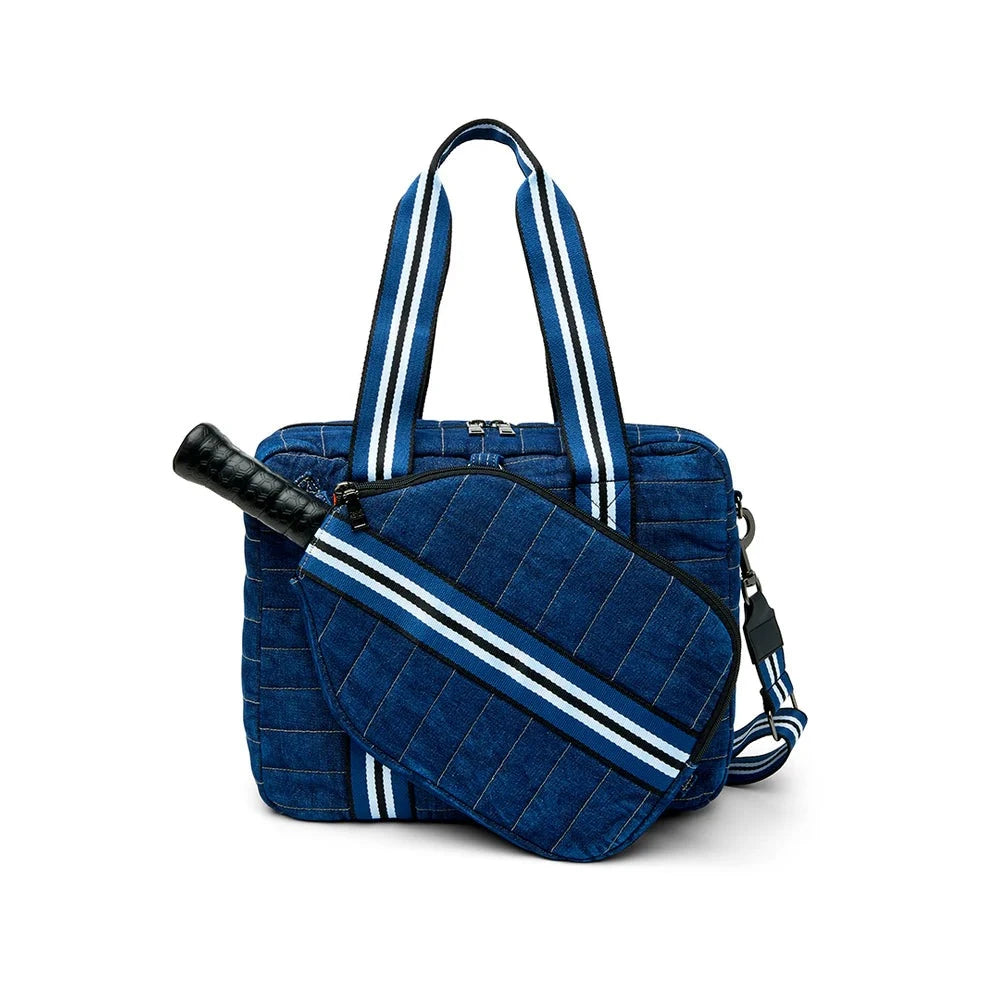 Think Royln Sporty Spice Pickleball Bag in Stone Wash Denim