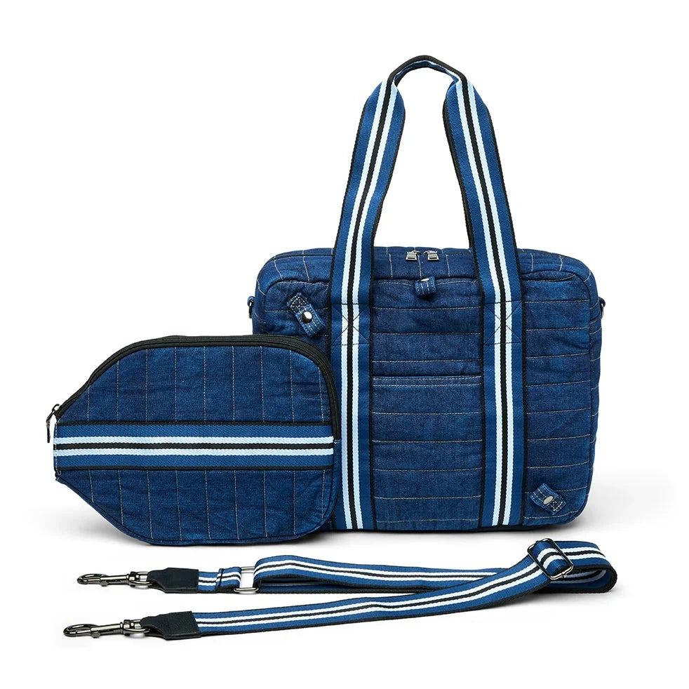 Think Royln Sporty Spice Pickleball Bag in Stone Wash Denim