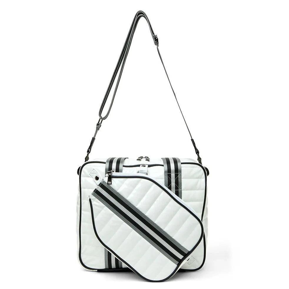 Sporty Spice Pickleball Bag in White Patent