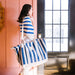 Sunshine Tienda Navy Stripe Canvas Weekender at Baseline Social