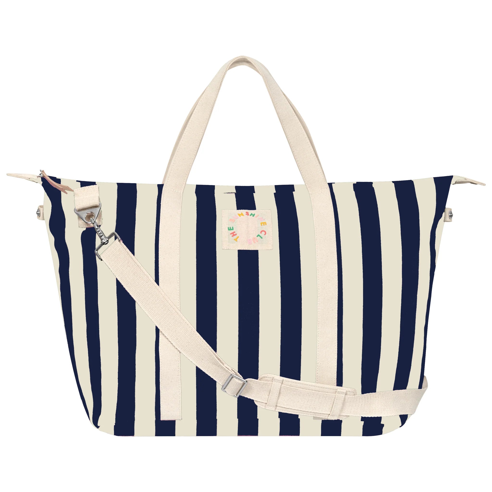 Sunshine Tienda Navy Stripe Canvas Weekender at Baseline Social
