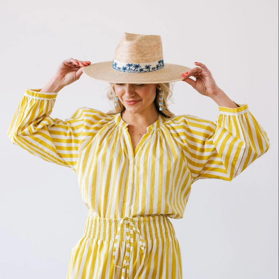 Sunshine Tienda Tropical Toile Palm Hat at Baseline Social