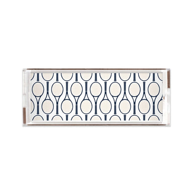 Katie Kime Tennis Time Lucite Tray in Navy