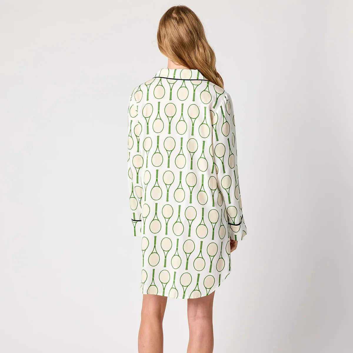 Katie Kime Tennis Time Sleep Shirt in Green