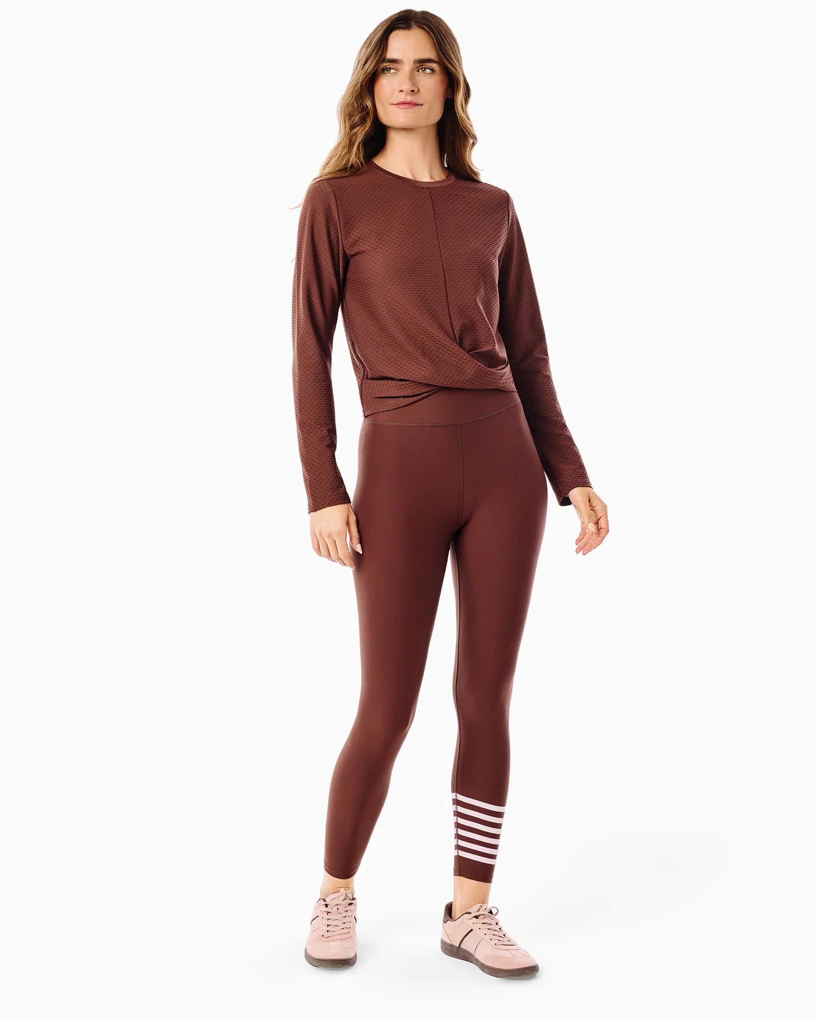 Topspin Long Sleeve in Milk Chocolate - Baseline Social