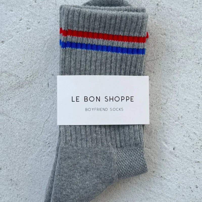 Le Bon Shoppe Boyfriend Socks in True Grey