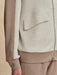 Varley Garcia 2 Tone Zip Through Sweat in Ivory Marl/Taupe Marl at Baseline Social