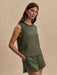 Varley Shea Crop Tank in Thyme at Baseline Social
