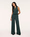 Spanx AirEssentials Shawl Collar Half Zip Jumpsuit in Night Forest Heather at Baseline Social
