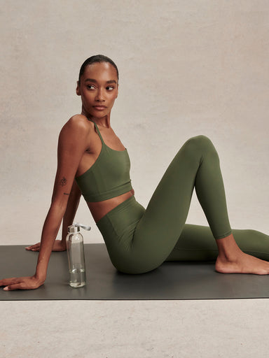 Varley Always High-Rise Legging 25" in Thyme at Baseline Social