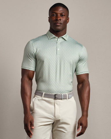 Drive Time Polo in Cool Mint Square Geo - Baseline Social