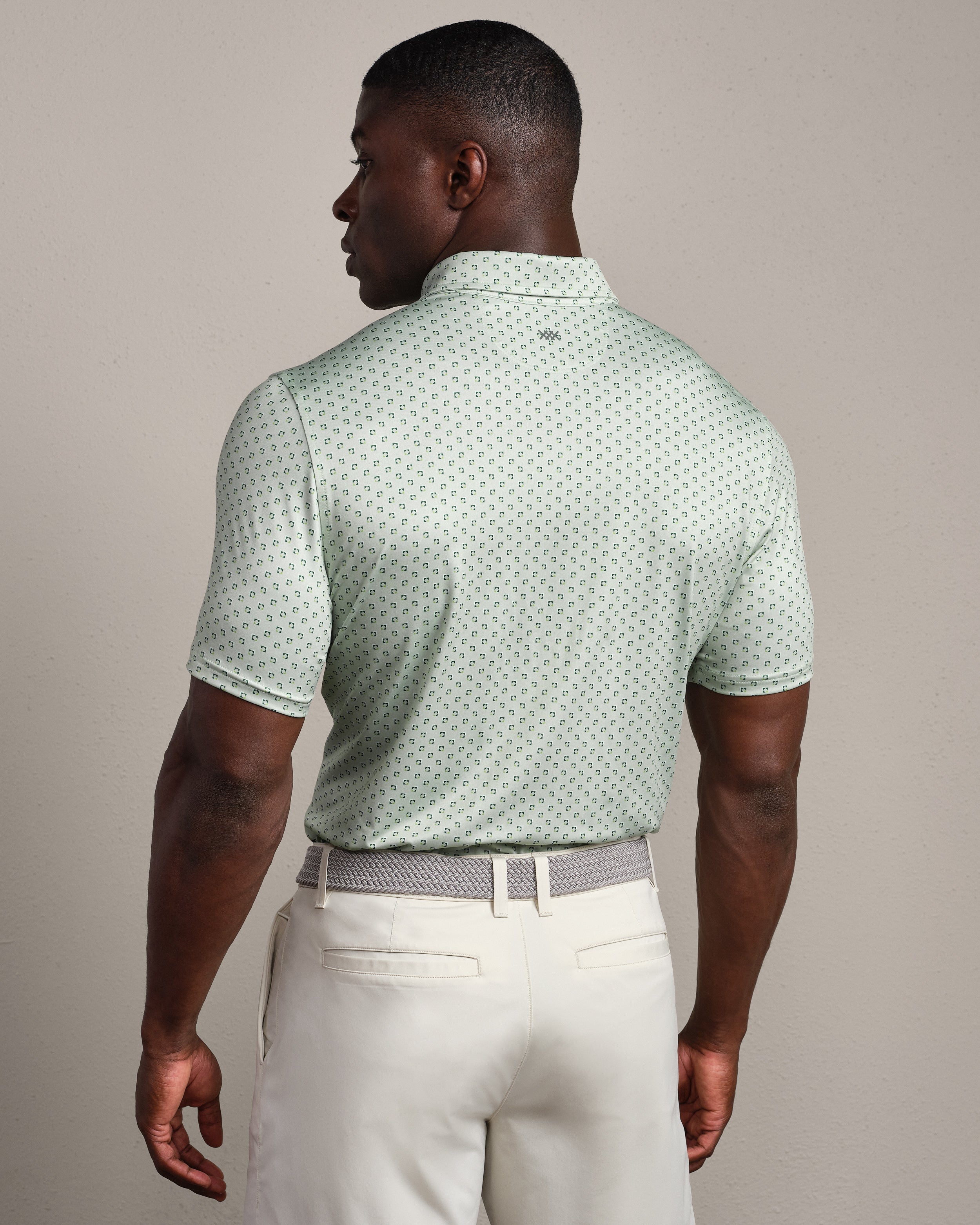 Drive Time Polo in Cool Mint Square Geo - Baseline Social