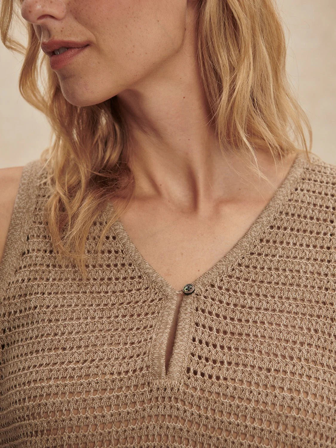 Varley Ramon Knit Tank in Sepia Twist at Baseline Social