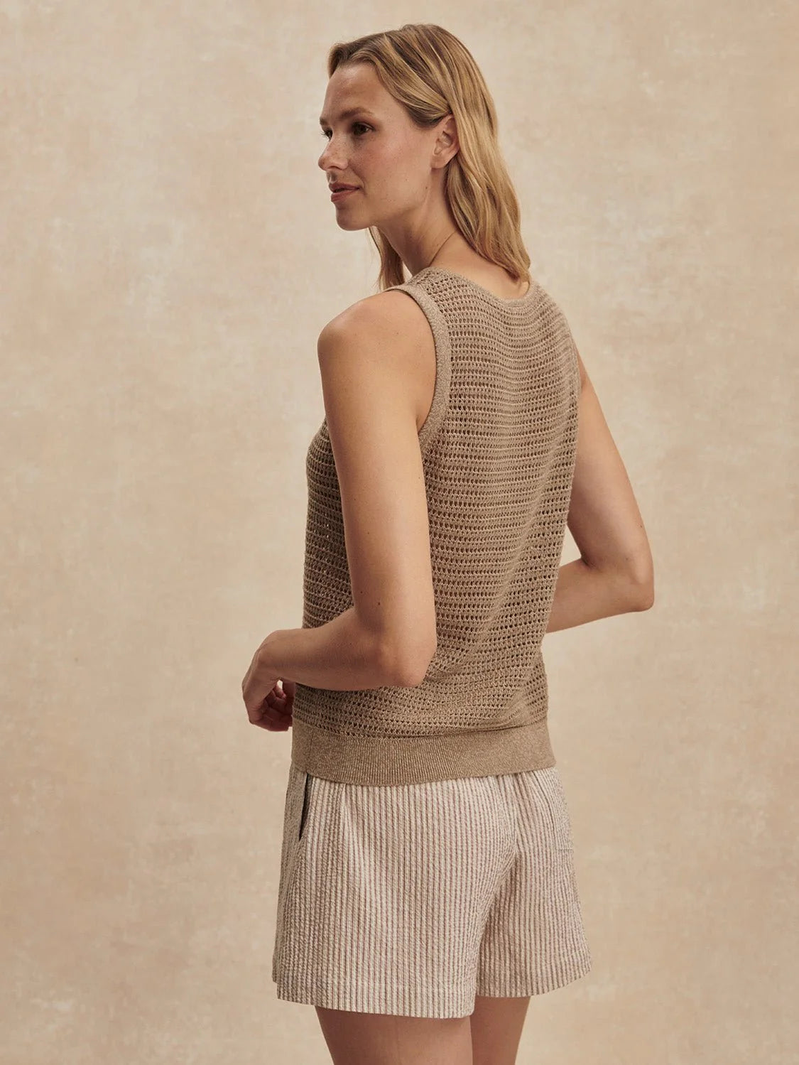 Varley Ramon Knit Tank in Sepia Twist at Baseline Social