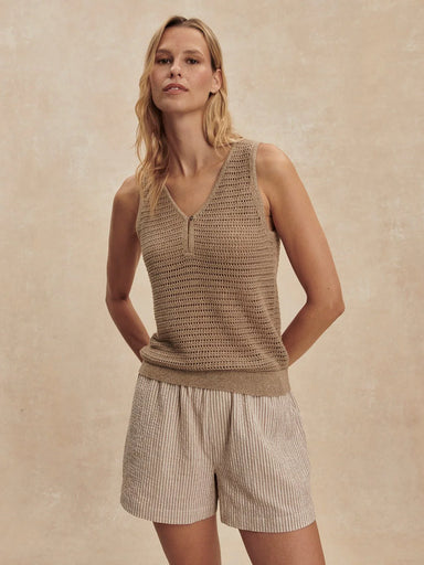Varley Ramon Knit Tank in Sepia Twist at Baseline Social