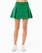 Addison Bay Ponte Virginian Pleated 14.25" Skort in Evergreen Serve at Baseline Social