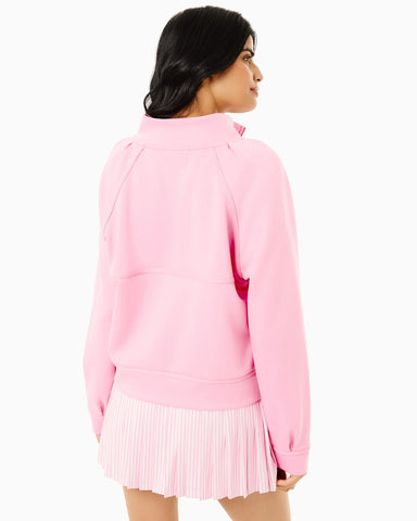 Wren Quarter Zip Sweatshirt in Bubblegum - Baseline Social